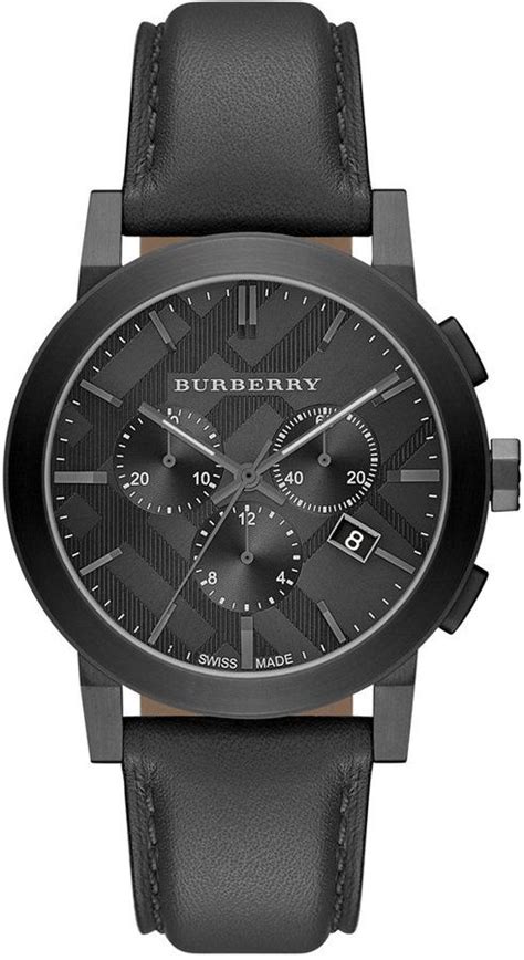 mens burberry gray watch|burberry men's watch leather strap.